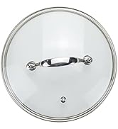 Tsnamay 8 Inch Clear Glass Pot Lid for Frying Pan Replacement Cover Can Withstand 356°F (180?) wi...