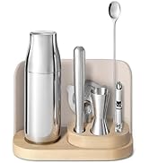 Caraway 9-Piece Complete Bar Set - Cocktail Shaker, Jigger, Muddler, Wine Key, Strainer, Bar Spoo...