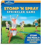 Blue Marble Stomp 'N Spray Outdoor Sprinkler Game - Stomp & Splash Your Friends, Connects to Gard...