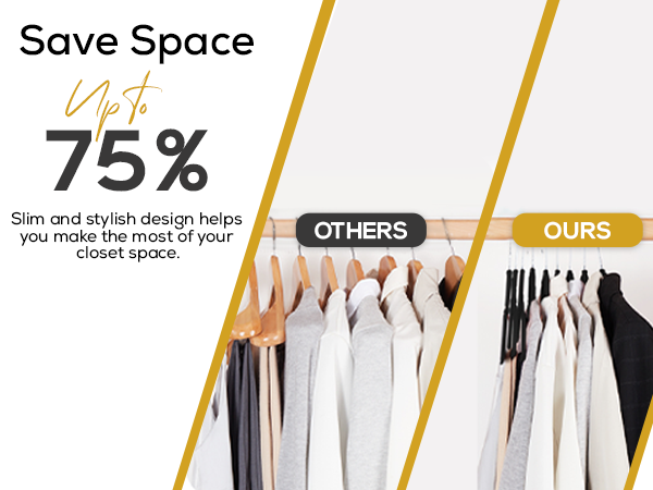 Velvet hangers 50 pack, slim hangers, non slip clothes hangers, space saving black hanger for closet