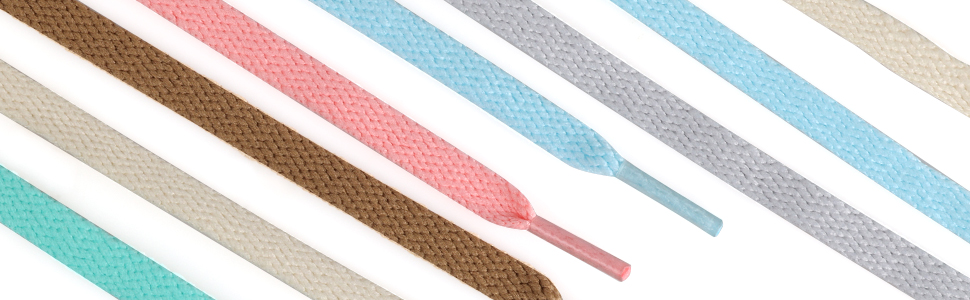 high quality flat shoelaces, well made shoe laces for women's sneakers, kid's tennis shoes