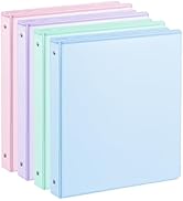 1'' 3-Ring-Binder with Pockets, 200 Sheets Capacity, 1 inch Binders fits 11