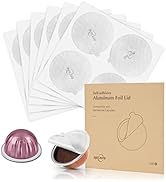 RECAPS Aluminum Foil Lids to Reuse Coffee Pods Compatible with Nespresso VertuoLine 120 Pcs 62mm