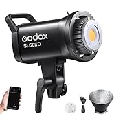 Godox SL60IID 70W LED Video Light, 18600Lux@1M 5600K COB LED Continuous Light, Bluetooth App&2.4G...