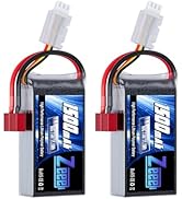 Zeee 2S 1500mAh Lipo Battery 7.4V 60C Soft Pack RC Battery with Deans Plug for FPV Drone Quadcopt...