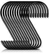 12 Pack 6 Inch S Hooks,Large S Hooks Vinyl Coated Heavy Duty S Hooks for Hanging Non Slip S Hange...