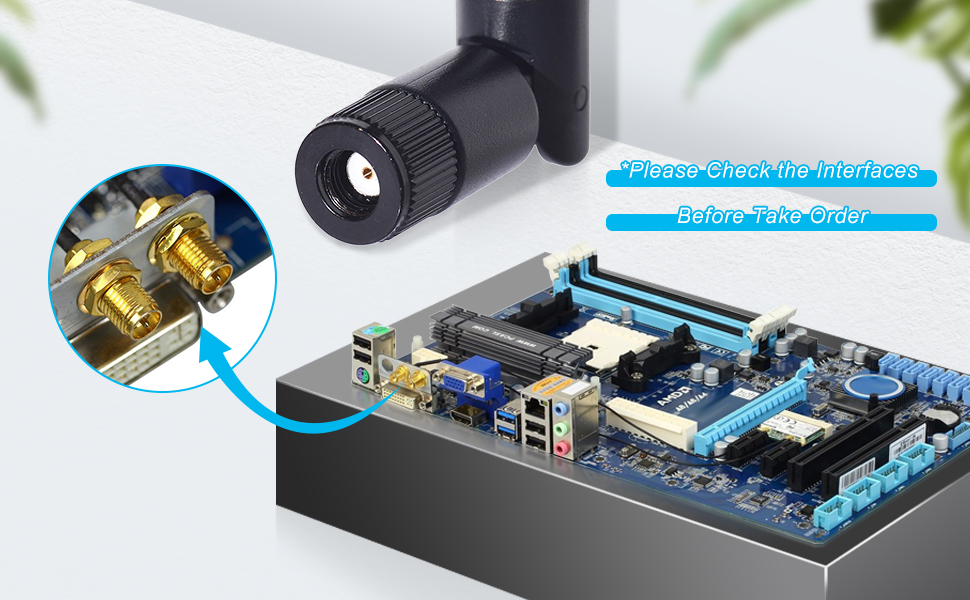 WiFi Router Wireless Mini PCI Express PCIE Network Card Antenna