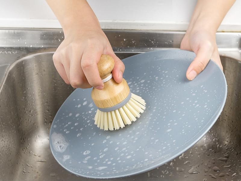 dish brush bamboo scrub brush for dishes dishes scrubber