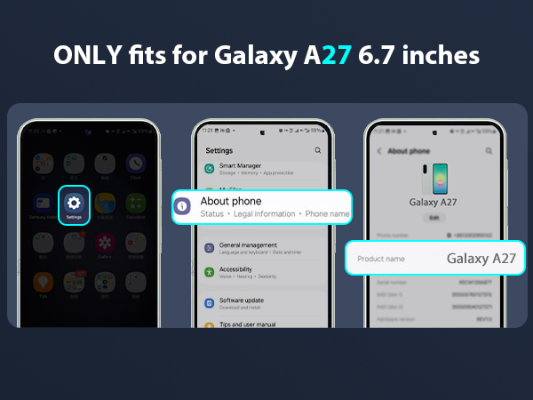 Samsung Galaxy A27 5G Phone Case, Heavy Duty Rugged & Dual-Layer Shockproof Dropproof Protection