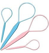 Teenitor 4pcs Pony Tail Hair Tool, Hair Loop Styling Tool Hair Flipper Pull Through Tool, French ...