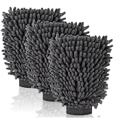 3 Pack Chenille Microfiber Car Wash Mitt, 7" x 9.6" Car Washing Mitts, Home Dusting Gloves, Scrat...