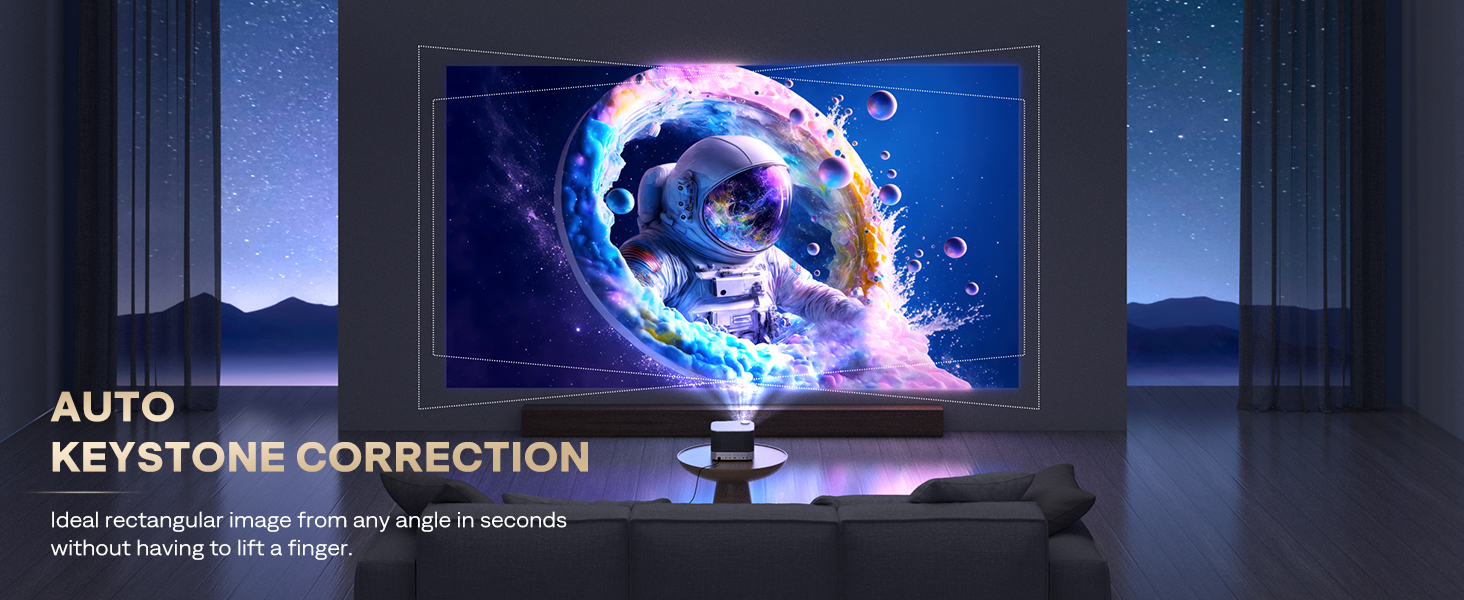 Projector keystone correction