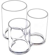 MOSIKER Makeup Brush Holder,Acrylic Clear Round Remote Control Pen Pencil Hair Nail Brush Comb Or...