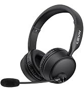 Wireless Headset with Mic for Work, Wireless Headset with Microphone AI Noise Cancelling, Bluetoo...