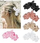 Canitor Flower Claw Clips for Women Hair Clips for Thick Thin Hair Hawaiian Plumeria Flower Clip ...