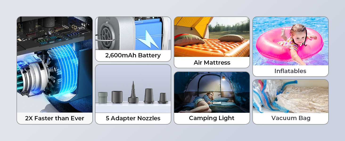 air pump for inflatables air mattress pump electric air pump swimming ring pool