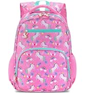 RHCPFOVR Kids Backpack for Girls - Girls Backpack 3-8 Ages Unicorn for Kids 15 Inch School Bookba...