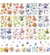 gisgfim 12 Sheets Rub on Transfers for Crafts and Furniture Fairy Rub on Transfers Stickers Fairy...