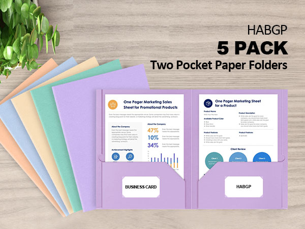folders with pockets