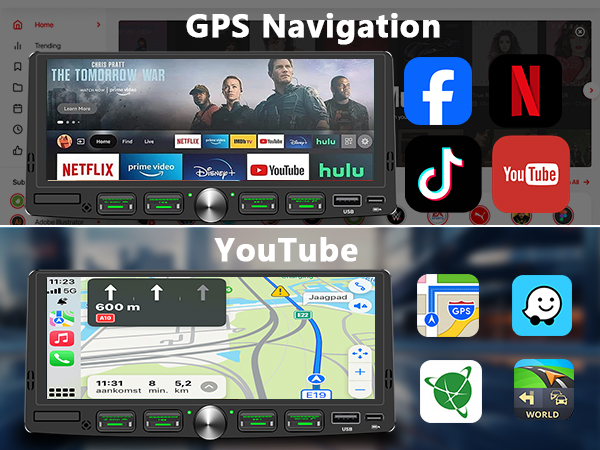 single din wireless carplay