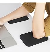 Leolee Elbow Rest Pads for Desk, Black Ergonomic Arm Rest Pads with Memory Foam & Non-Slip Base, ...