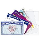 LIEMAND 6 Pack Social Security Card Protector Sleeves/New Medicare Card Protector Sleeve/Credit C...