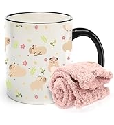 fcaylo Capybara Gifts for Women, Capybara Stuff Gift Set with 11 Oz Flower Coffee Mug Socks, Birt...