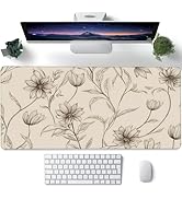 XXL Mouse Pad,Minimalist Flowers Large Gaming Mouse Pad,Abstract line Floral Desk Mat for Desktop...