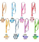 BeYumi Owl Hall Lanyards Passes – 8 Sets Hall Lanyards Passes Classroom Passes Set Unbreakable PV...