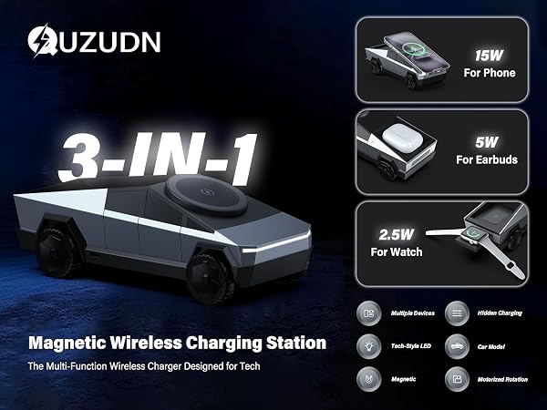 3-IN-1 Magnetic Wireless Charging Station