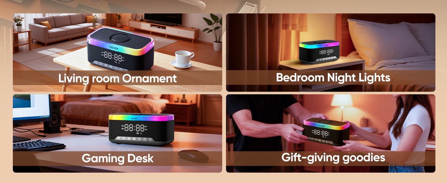 alarm clock with wireless charging