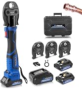 WISSCOOL Pro Press Tool Copper Crimper, Powered Propress Tool For Copper Pipe 1/2", 3/4", 1", 18v...