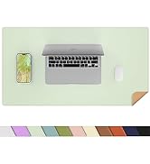 AFIING Dual-Sided Desk Pad, Natural Cork & PU Leather, Desk Mat Protector Non-Slip, Waterproof, E...