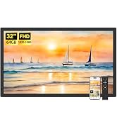 Uhale 32 Inch Extra Large Digital Picture Frame with 64GB, Remote Control, 1920 x 1080 FHD IPS Wi...
