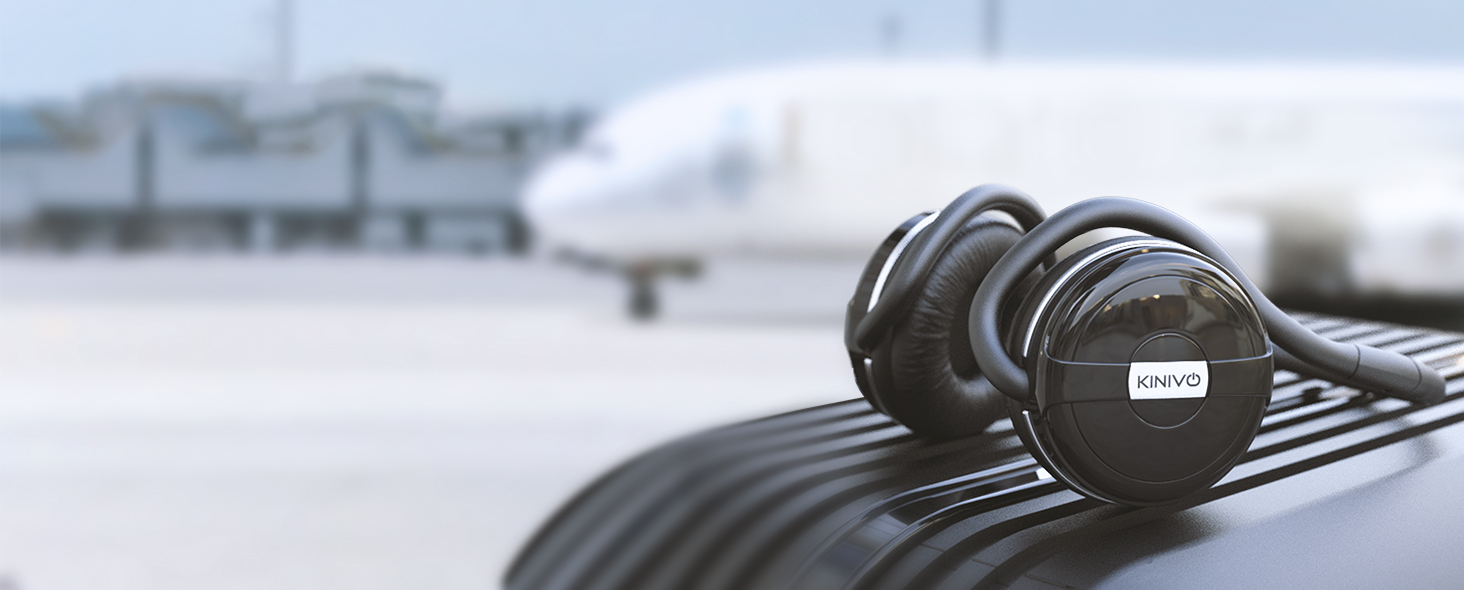 KINIVO over ear headphones microphone 30 hour wireless play long usage music lifestyle travel flight