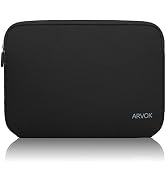 Black rectangular laptop sleeve or case with zipper closure. The brand name 'ARVOK' is visible on the lower right corner.