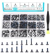 Bemaka 500PCS Laptop Screws Notebook Computer Screws Kit 20 Sizes Blue Nylok Screws M2 M2.5 M3 La...