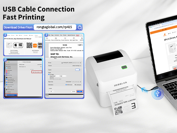 USB Connection via USB Cable