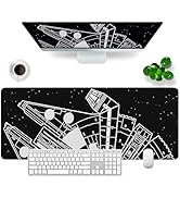 Gaming Mouse Pad Black Large Mouse Pad XL Desk Mat 31.5x11.8x0.12 inch Large Desk Pad Design Keyb...
