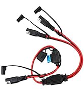 SinLoon 16AWG 2-Way Splitter,SAE Connector,1 to 2 SAE Connector Power Charger Adapter for Motorcy...