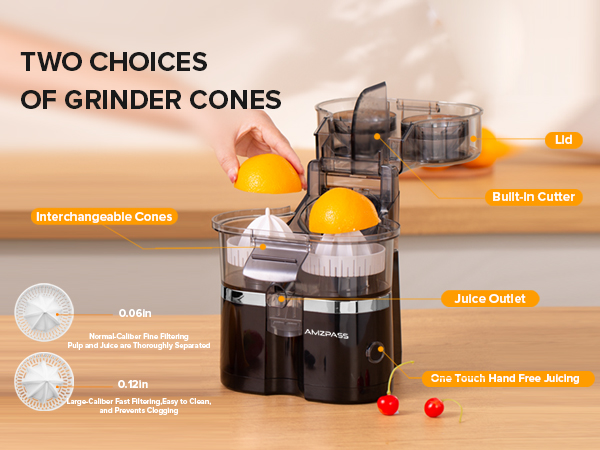 two choice of grinder cones