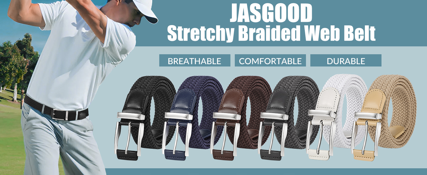 Stretchy Braided Web Belt