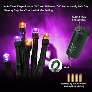battery Halloween string lights