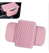 Opuweiy 1 PC Center Console Arm Rest Cover, Soft Center Console Cover with Storage Bags, Leather ...