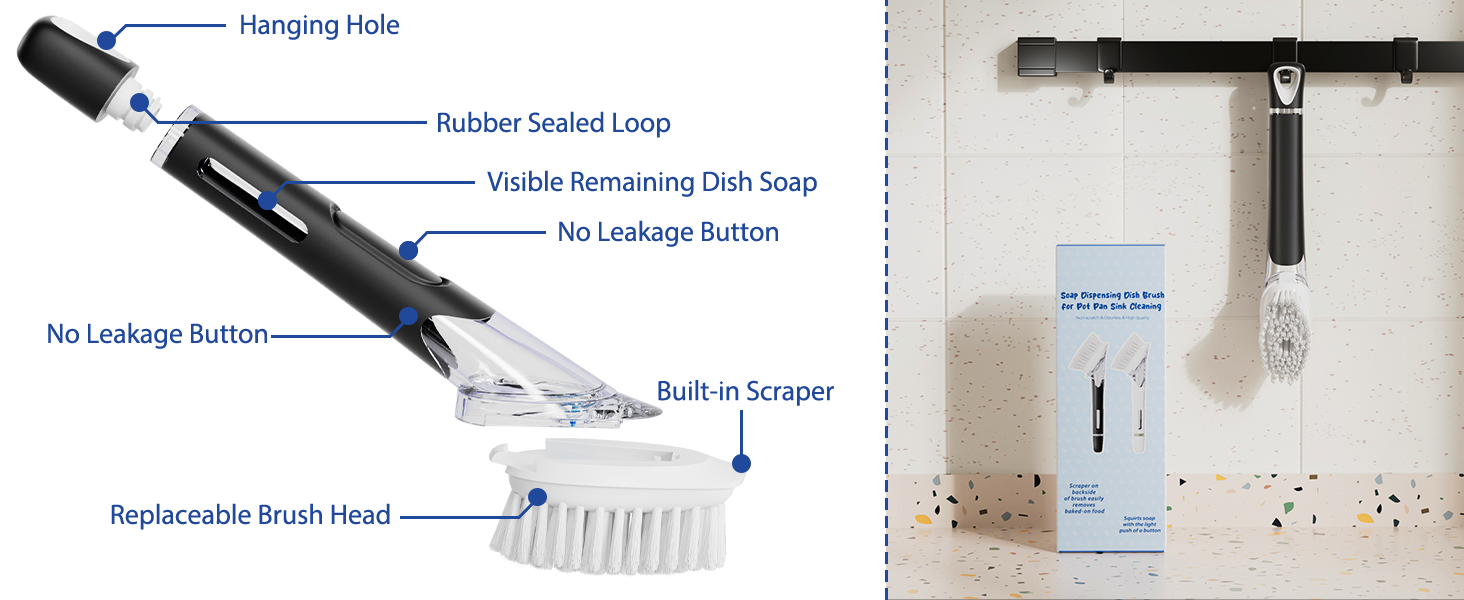 soap dispensing dish brush