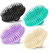 4Pack Hair Scalp Exfoliator Brush Dandruff Cleaning brush, Flexible Scalp Massager, Shower Shampo...