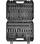 112PC Master Torx & Hex Bit Socket Set,1/4" 3/8" 1/2" Drive, S2 Steel, Impact AD Adapters, U-Join...