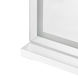 vanity with mirror with lights