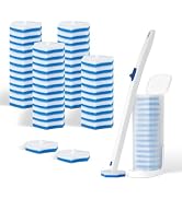 ECLINSO Disposable Toilet Brush Wand Kit with 48 Refills - No-Touch Hygienic Cleaning System, Lon...
