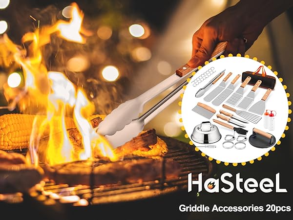 Wooden Griddle accessories Set of 20